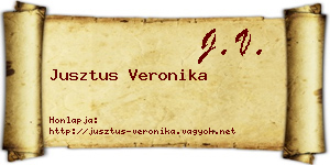 Jusztus Veronika névjegykártya